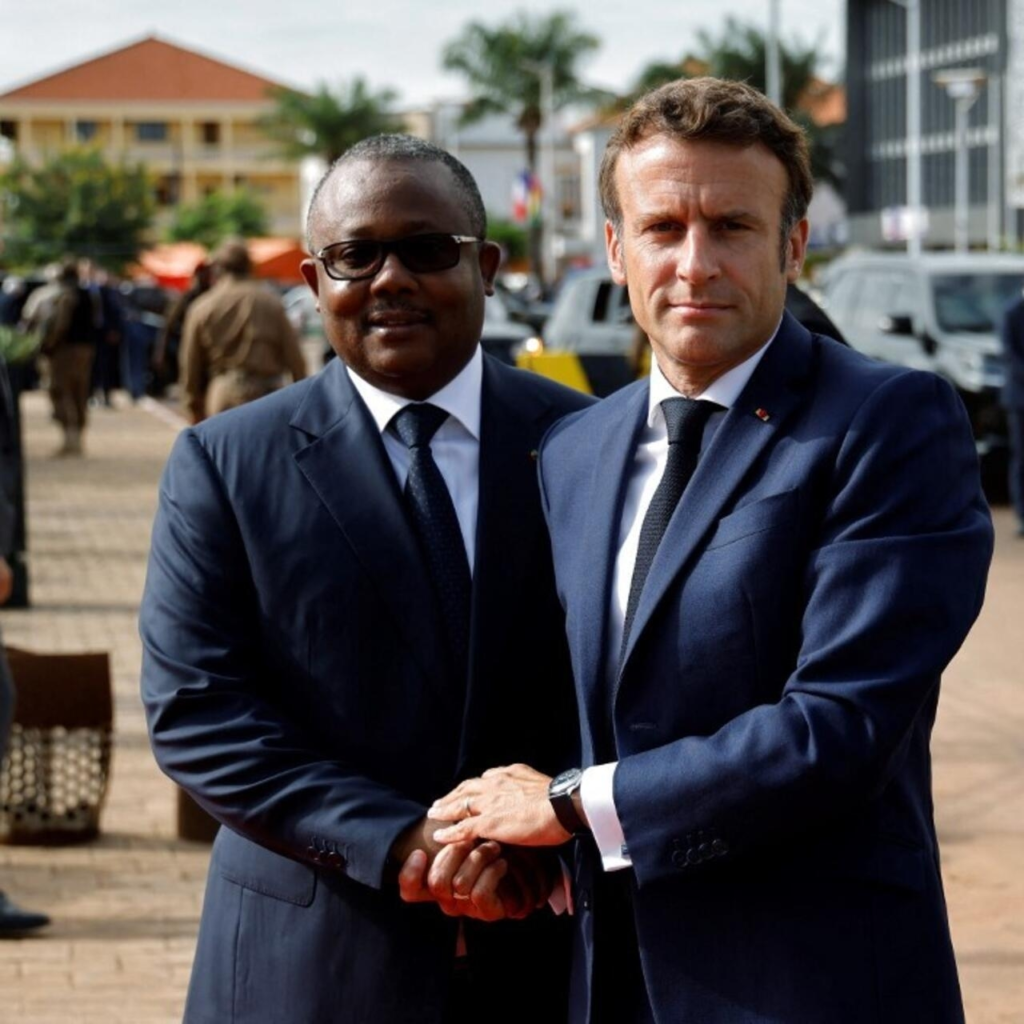 Emmanuel Macron et le président de la Guinée-Bissau, Umaro Sissoco Embalo