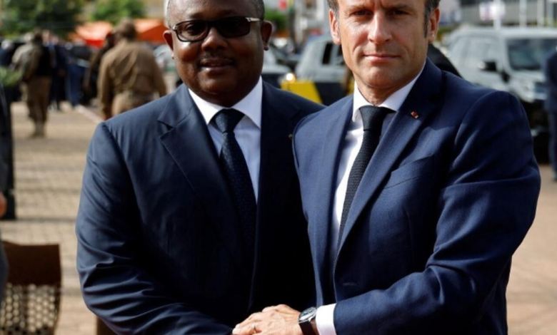 Emmanuel Macron et le président de la Guinée-Bissau, Umaro Sissoco Embalo