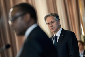 Antony Blinken à Kigali lors de sa visite en Afrique
