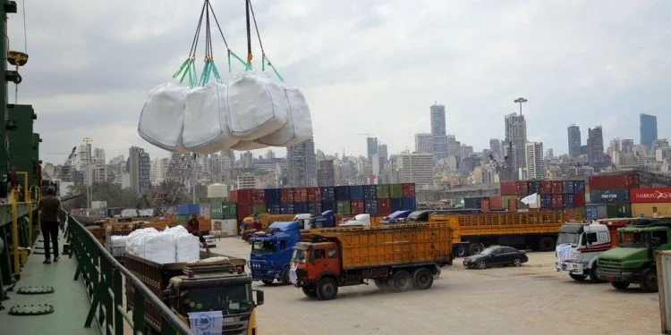 Camions de blé au Cameroun