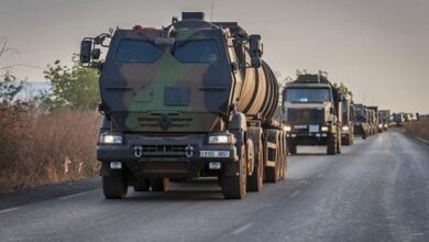 Un convoi de l'armée française