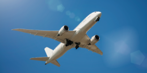 transport aérien vu d'un avion