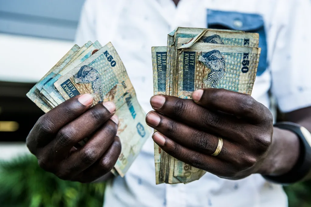 La devise zambienne (monnaie), le Kwacha (ZMW)