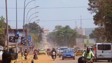 Une vue de la ville de Bangui