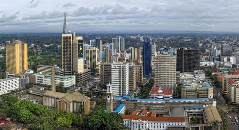 Une vu de la ville de Nairobi, Kenya
