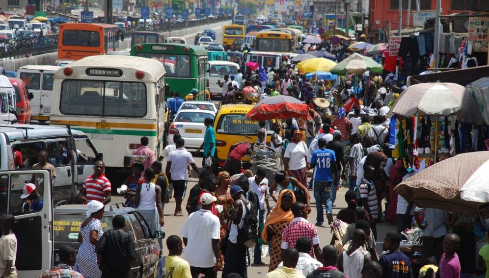 Vue d'une ville africaine