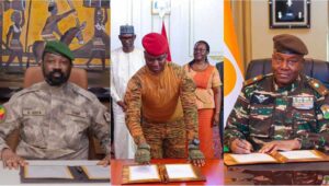 Les présidents du Mali, du Burkina Faso et du Niger