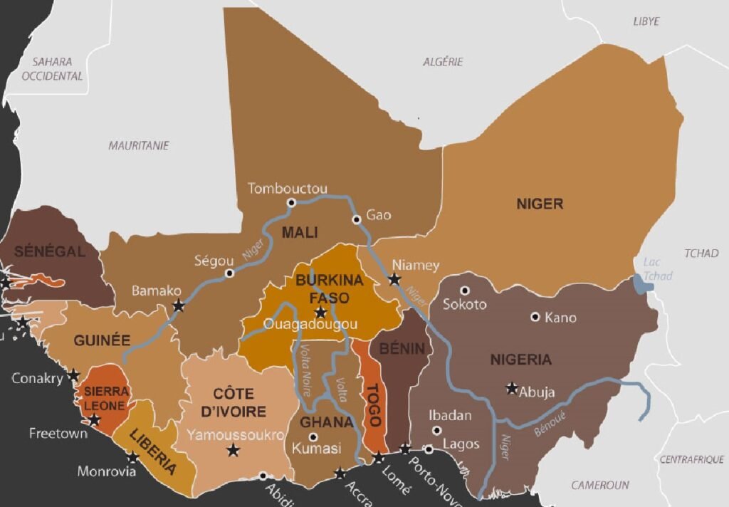 Carte Cedeao