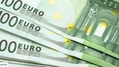 Des billets de Euros, monnaie française
