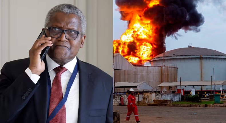 La raffinerie de Dangote touchée par un incendie partiel