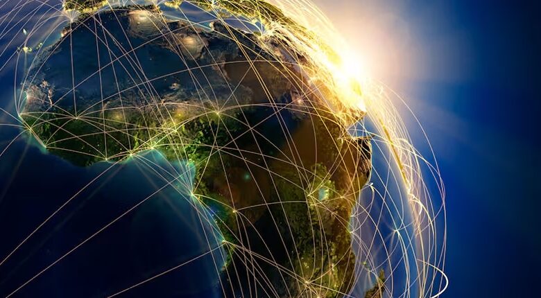 Globe d'Afrique Connectées à internet