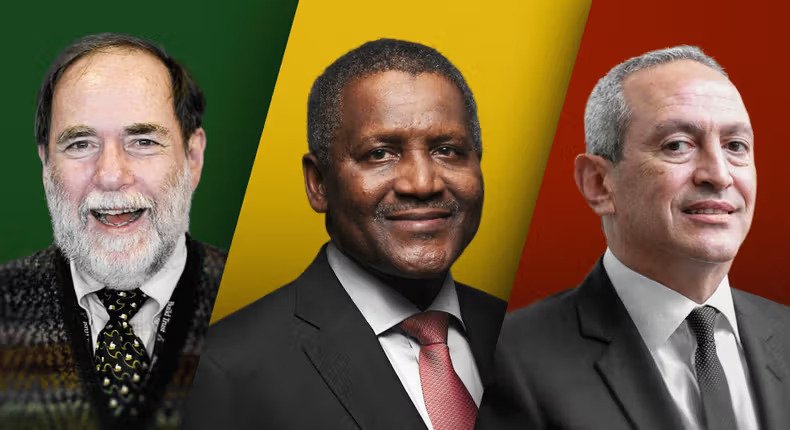 Riches d'Afrique : les milliardaires Johann Rupert, Aliko Dangote et Nassef Sawiris