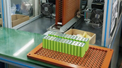 usine de batteries au lithium