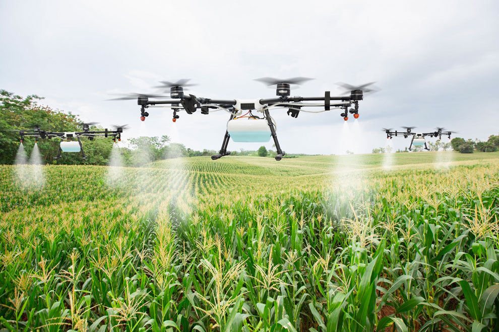 Agriculture connectée : système d'arrosage par drone