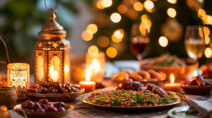 Repas de rupture pendant le Ramadan (période de Jeûne musulman)