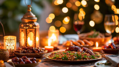 Repas de rupture pendant le Ramadan (période de Jeûne musulman)