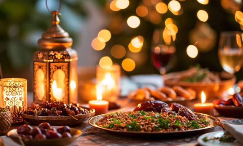 Repas de rupture pendant le Ramadan (période de Jeûne musulman)